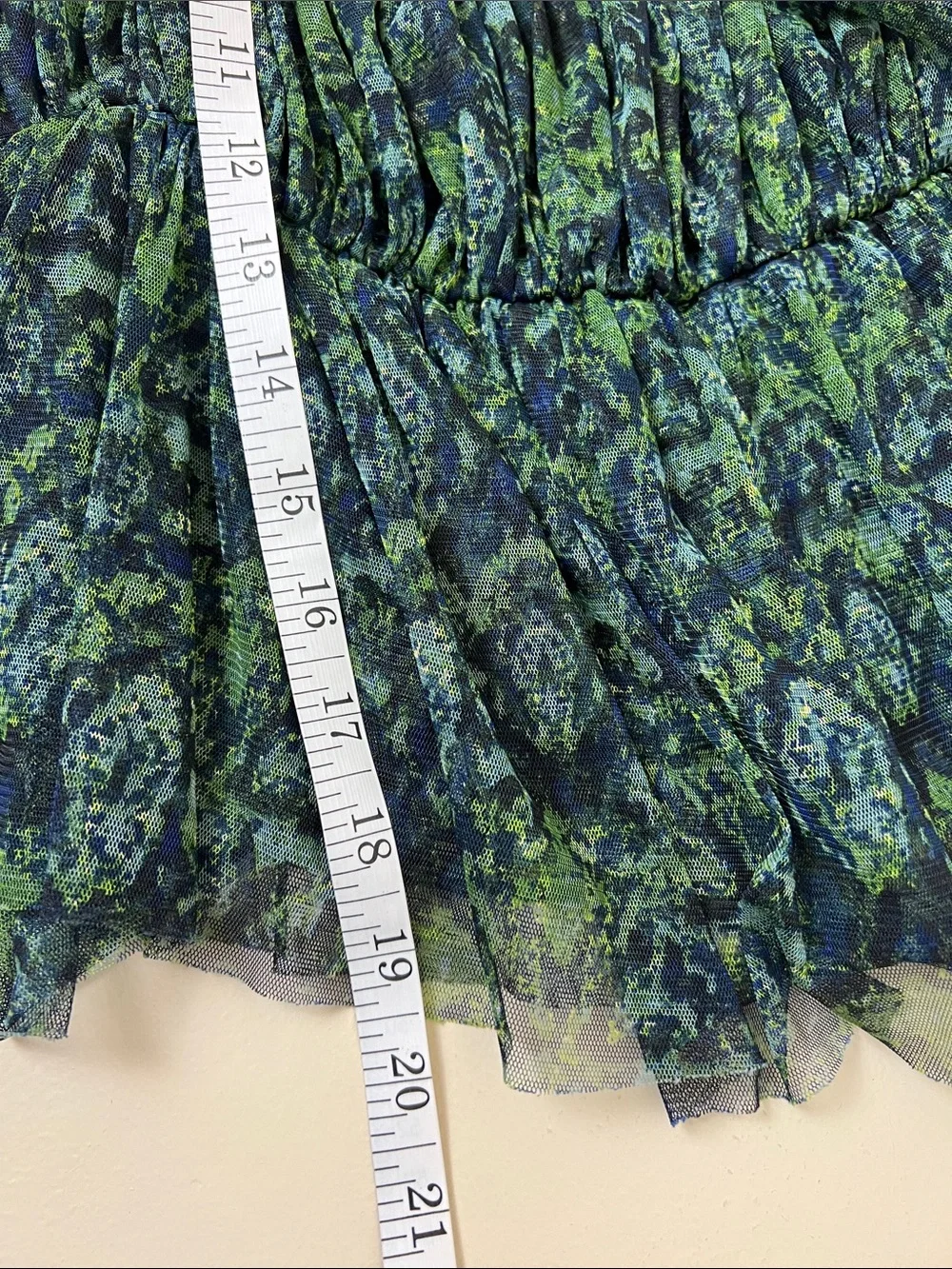 Free People Penelope Smocked Green Top Size  Large